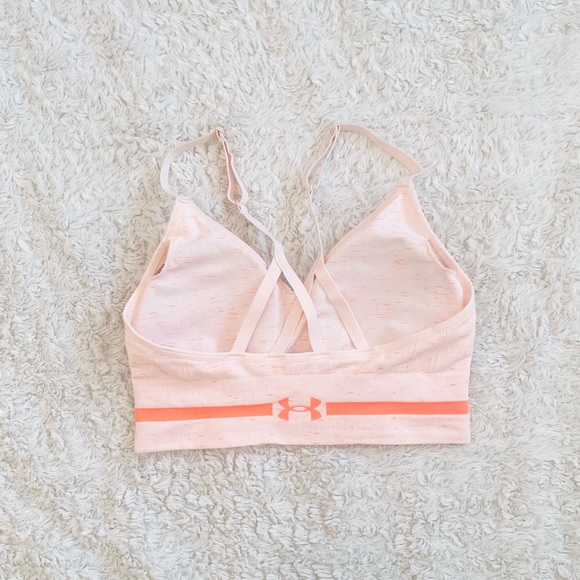 NWOT Under Armour light pink and coral sports bra size small - Picture 2 of 3